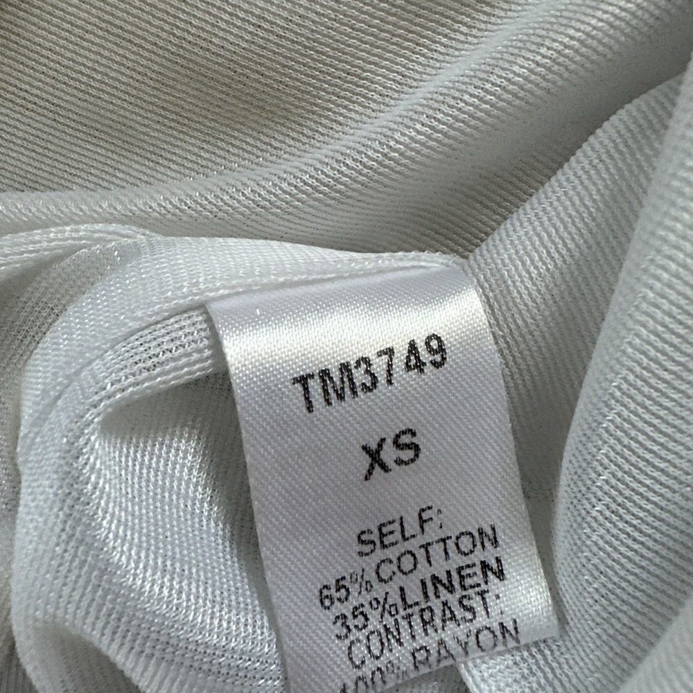 THML XS Women's Santa Fe Sleeveless Lined Mini Dress Cotton & Linen Embroidered - Picture 11 of 13